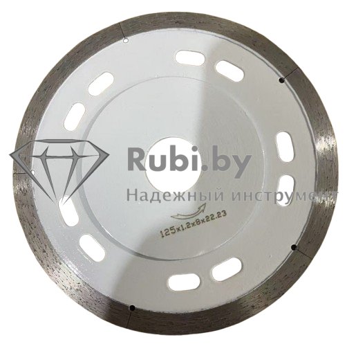 Алмазный ультратонкий диск для керамогранита VERON  d125*1,2*22.23  D 