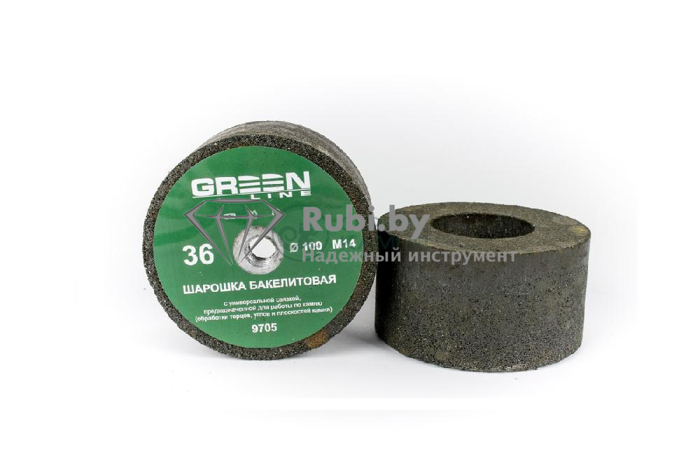 Шарошка бакелитовая цилиндр GREEN LINE 100х55хМ14 №36 С