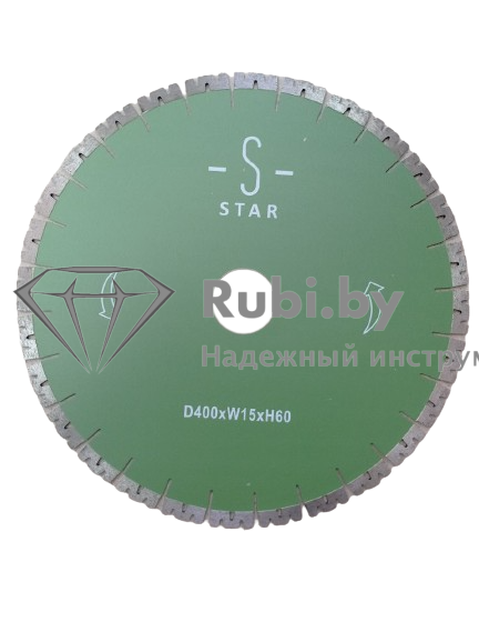 Алмазный диск по граниту STAR Wanlong W-образный Universal d400x20x3,6x60 сегментный С