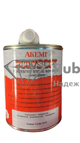 Фото Клей для камня полиэфирный густой AKEMI 10481 POLYSOFT прозрачно-медовый 1,05 kg  Н  для камня 
