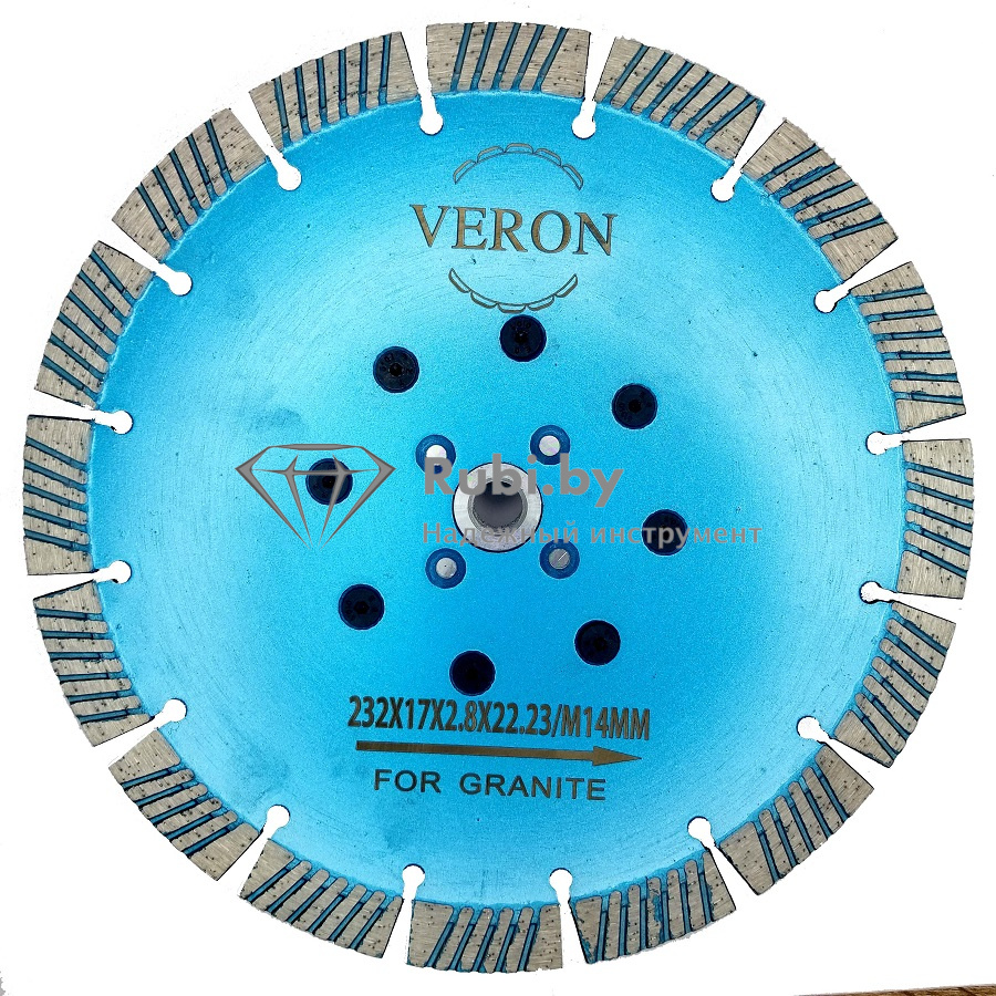 (Д)Алмазный диск по граниту VERON1 d230x2,3x10xM14 сегментный G