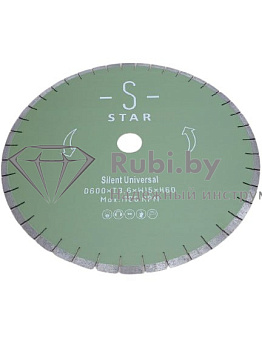 Алмазный диск по граниту Wanlong Universal ZAVET (2-8cm) d600x40x4.6x15x50/60 silent  С 