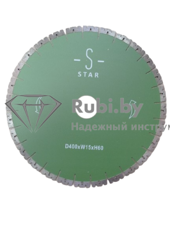 Алмазный диск по граниту STAR Wanlong W-образный Universal d400x20x3,6x60 сегментный С