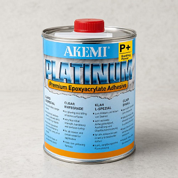 Клей для камня эпоксиакрилатный густой AKEMI 10725 Platinum Pre прозрачный 0,9л (Германия) A