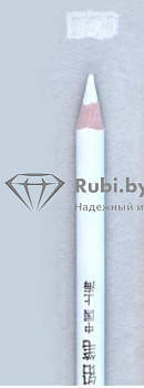 Карандаш восковой деревянный белый H