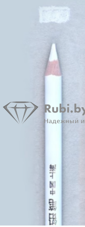 Карандаш восковой деревянный белый H