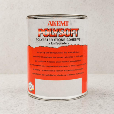Клей для камня полиэфирный густой AKEMI 10153 POLYSOFT светло-бежевый 1л (1,65 kg) (Германия) А
