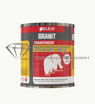 Фото Полиэфирный гелеобразный клей-мастика ELKAY Granit EB30 для мрамора и камня, прозрачно-медовый, 0,8кг (Турция)  для камня 