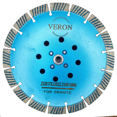 (Д)Алмазный диск по граниту VERON1 d230x2,3x10xM14 сегментный G