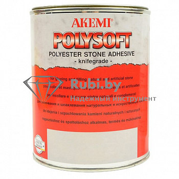 Фото Клей для камня полиэфирный густой AKEMI 10153 POLYSOFT светло-бежевый 1л (1,65 kg) (Германия) А  для камня 