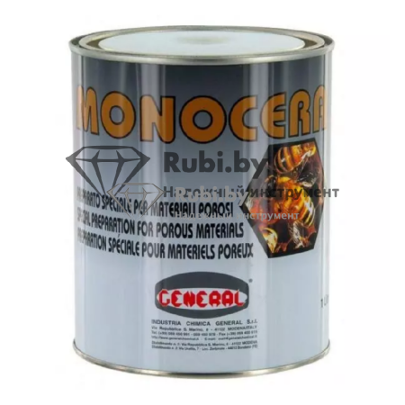 Воск для камня густой GENERAL Monocera черный 1л (Италия) H